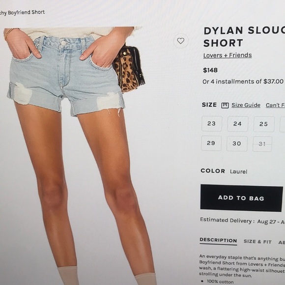 NWT Lovers + Friends Dylan Slouchy Denim Shorts - Picture 6 of 8
